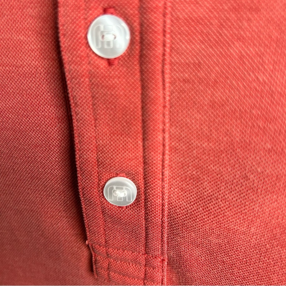 Travis Mathew Golf Polo Red Solid Pattern Men’s L… - image 2